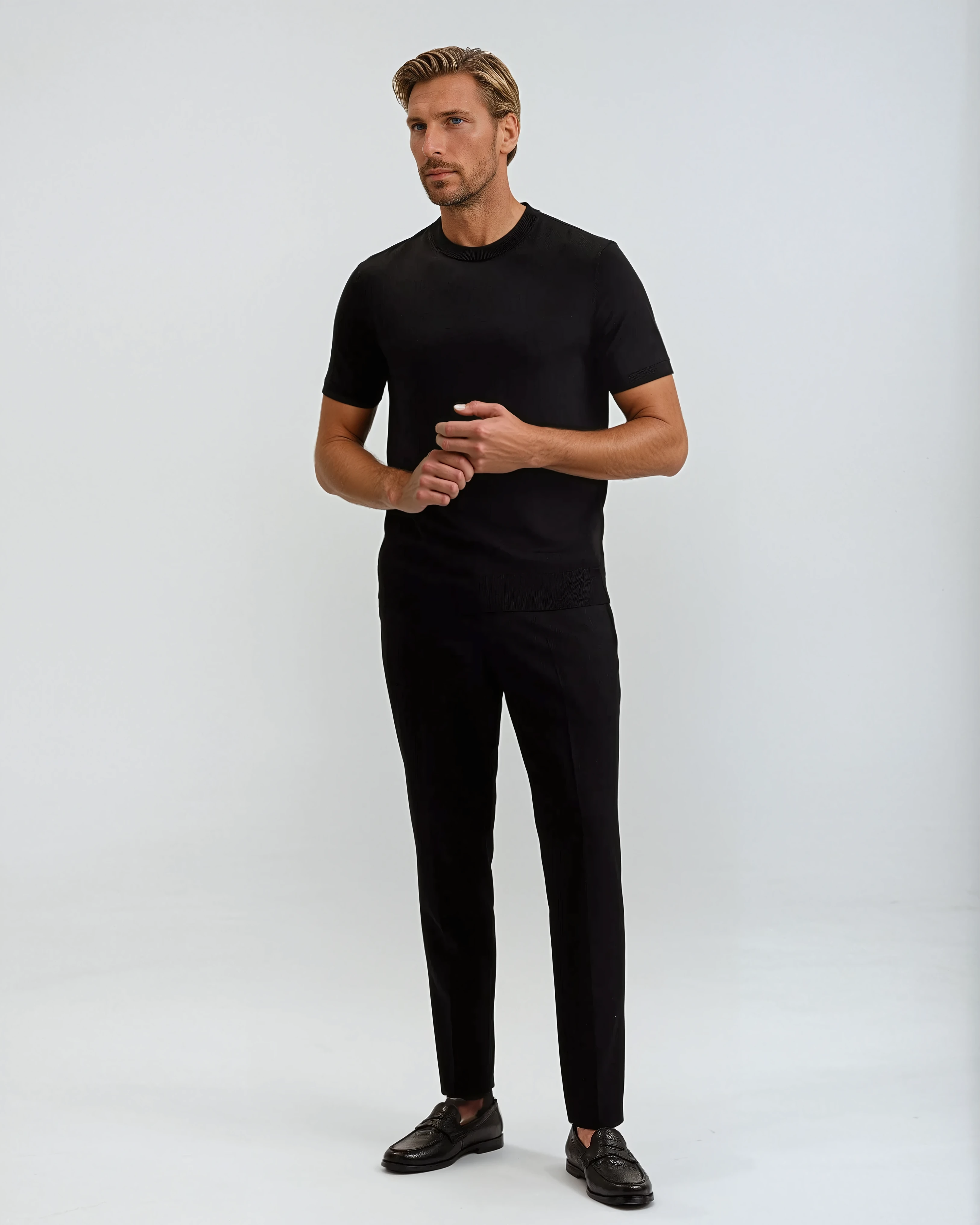 Signature Supima T-shirt – Profond Sort