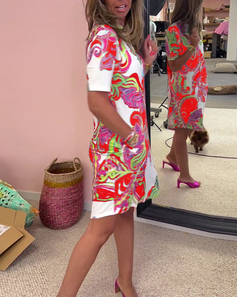 Elegantes Kleid mit Druck
