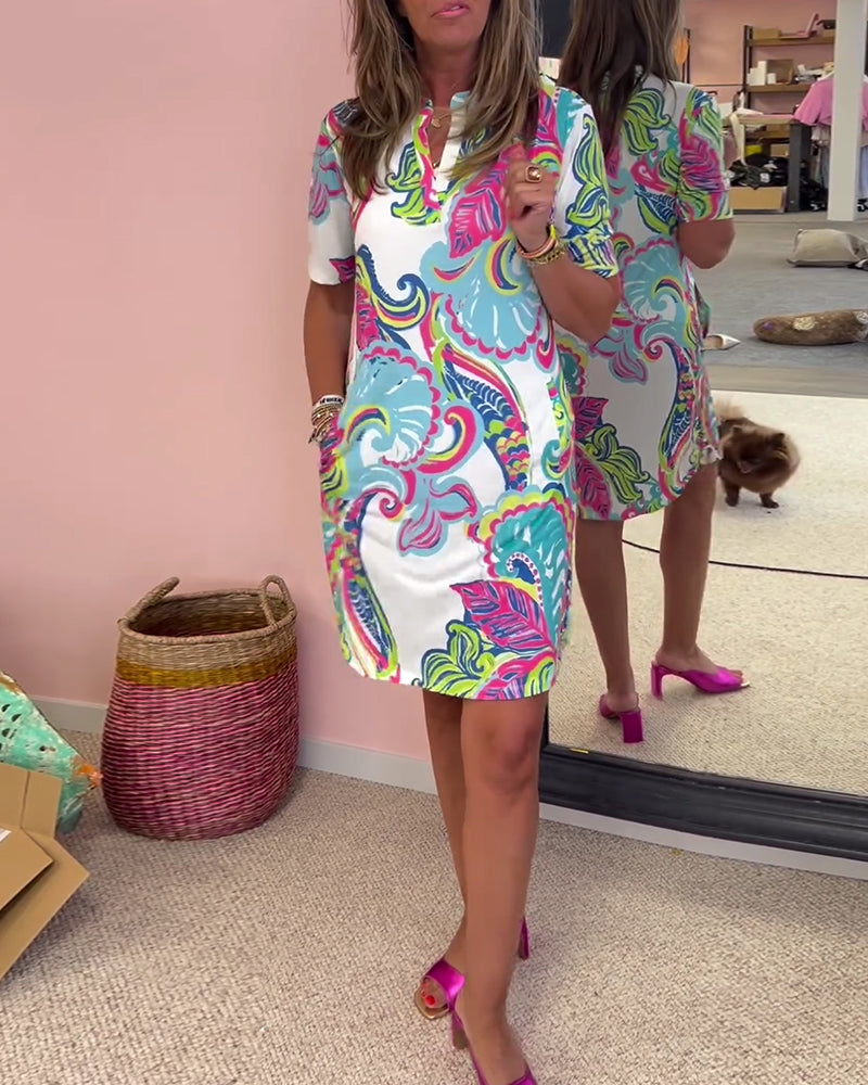 Elegantes Kleid mit Druck
