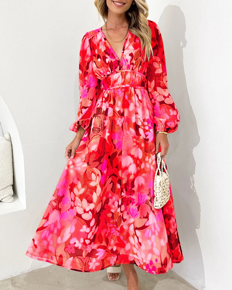 Elegant blomstret kjole