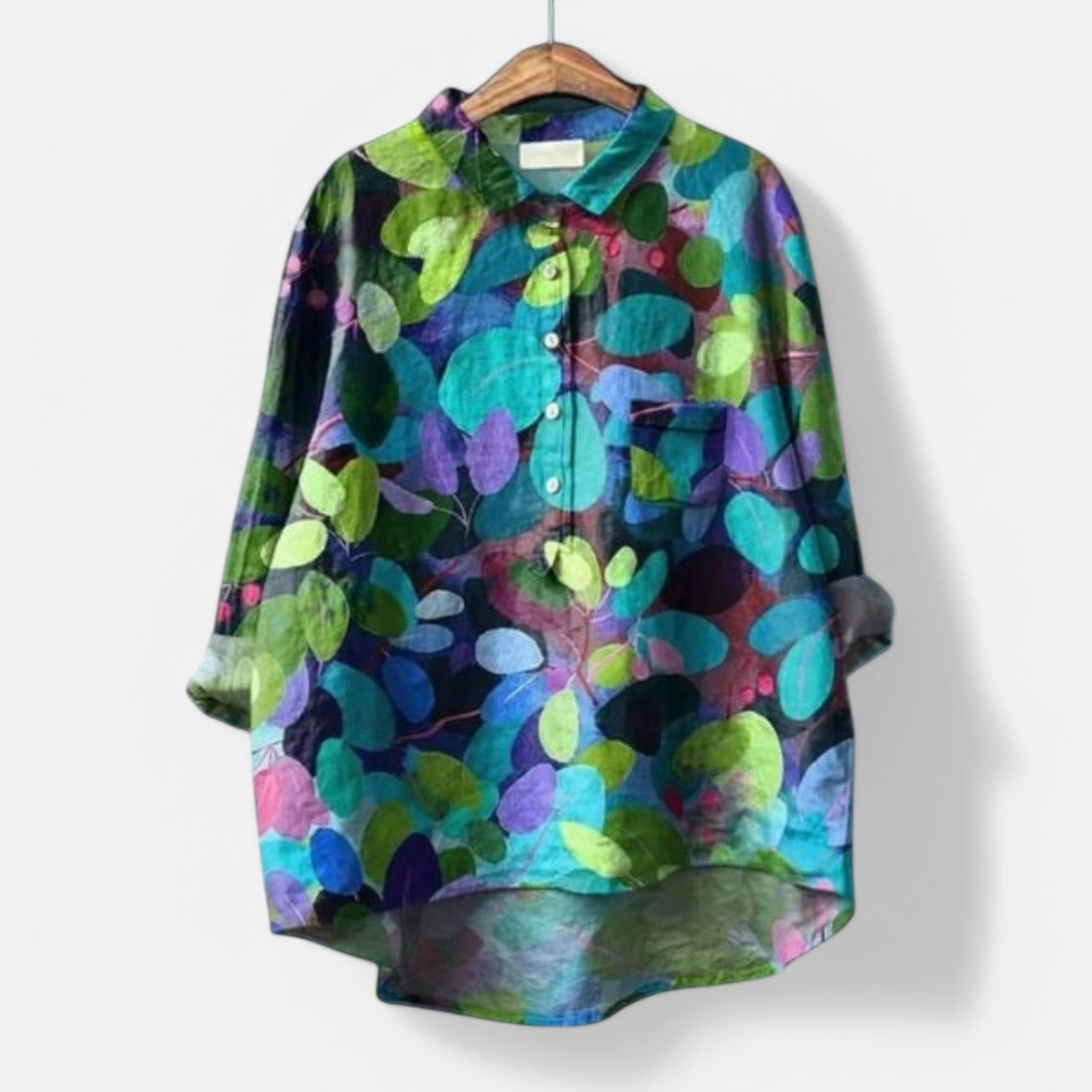Bluse Med Kunstneriske Print