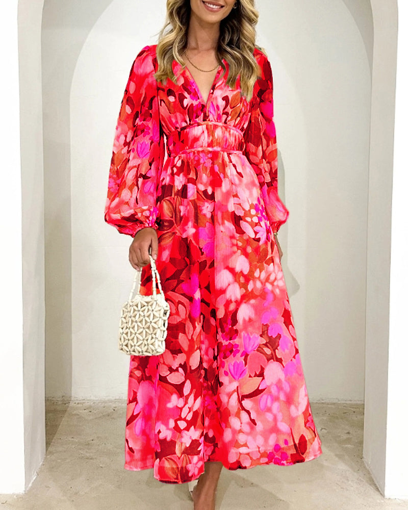 Elegant blomstret kjole