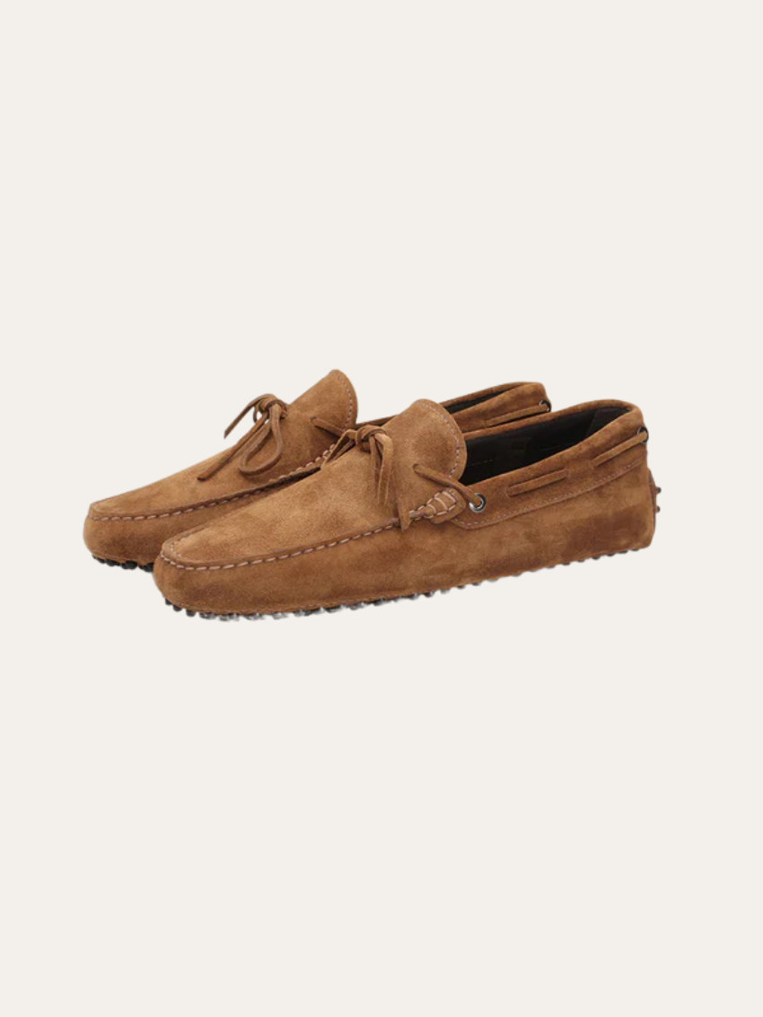 Brune Suede Mokkasiner