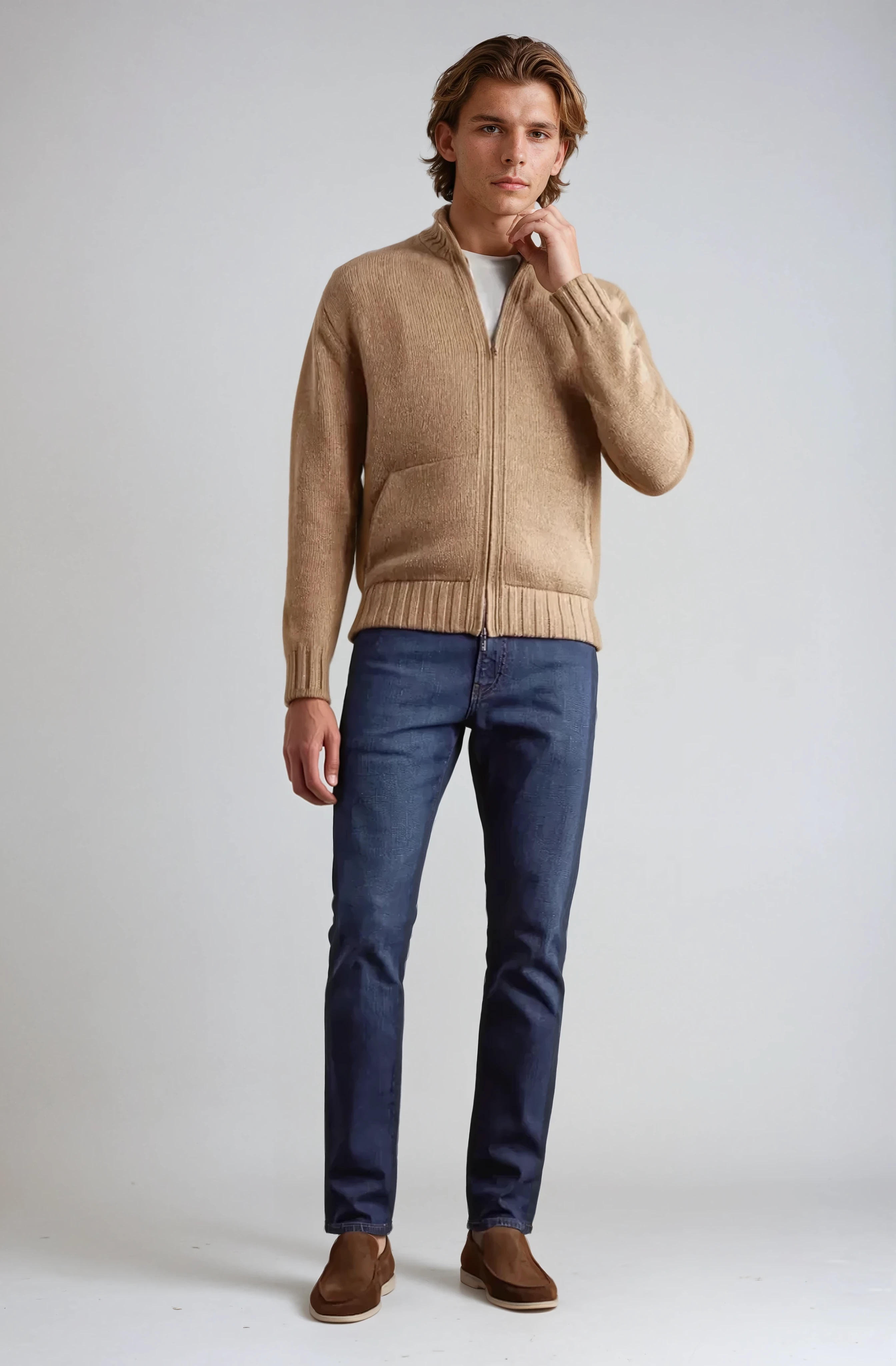 Refined Suede Loafers – Brun