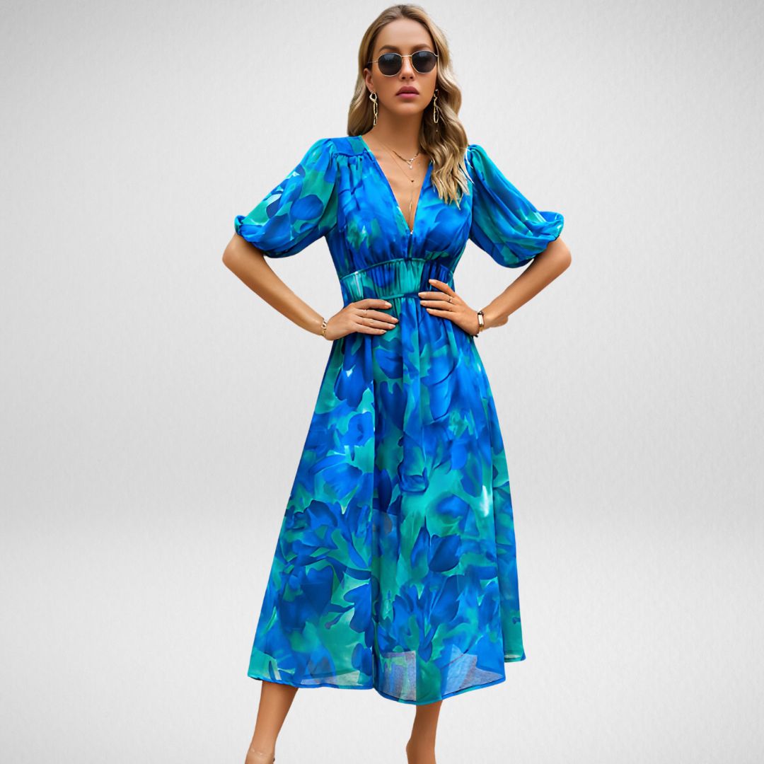 Charmantes Kleid mit V-Ausschnitt