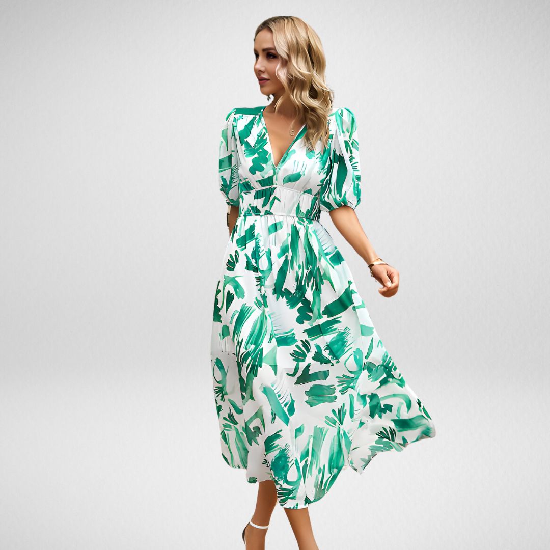 Charmantes Kleid mit V-Ausschnitt