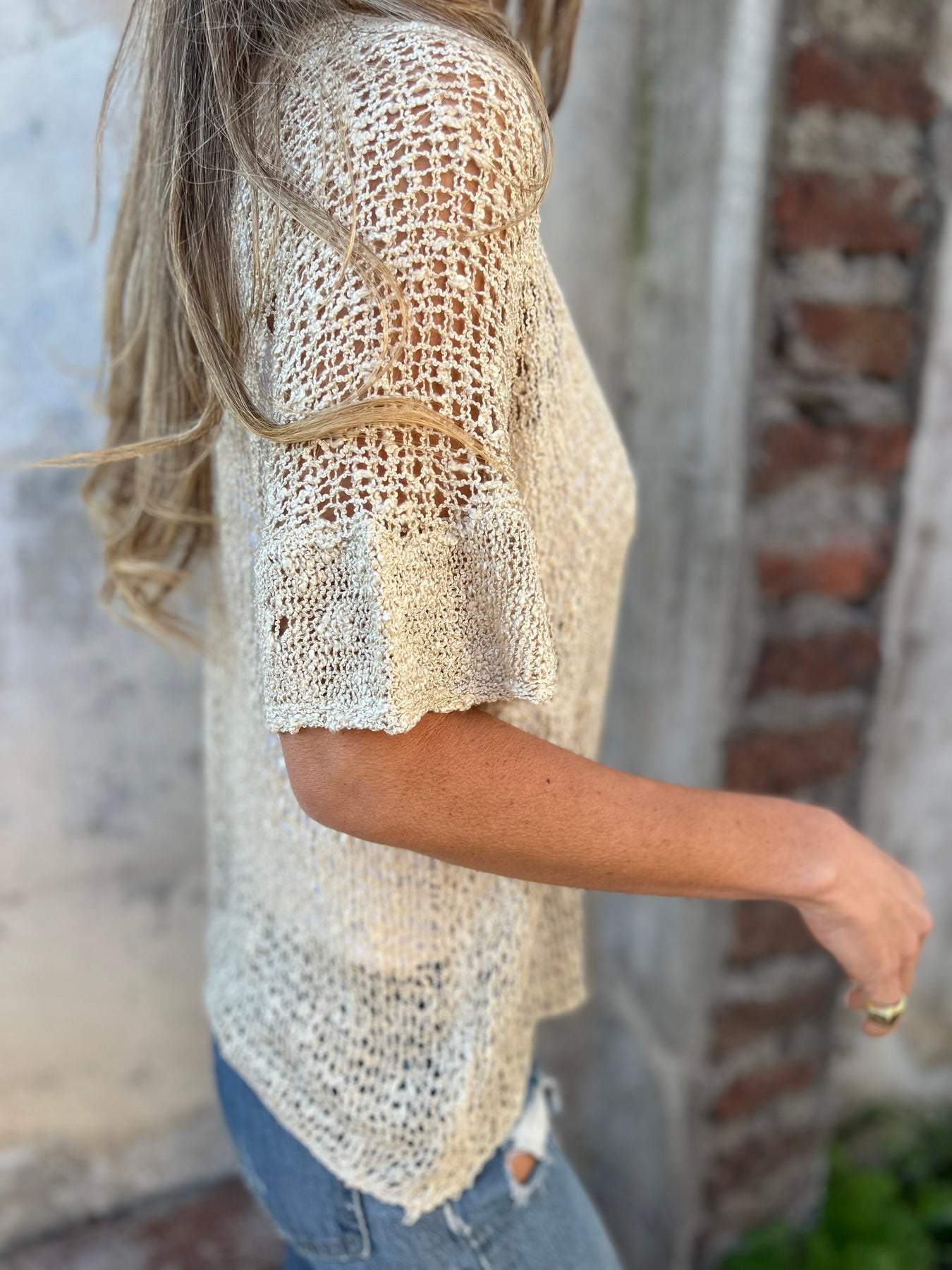 Elegant Struktureret Top