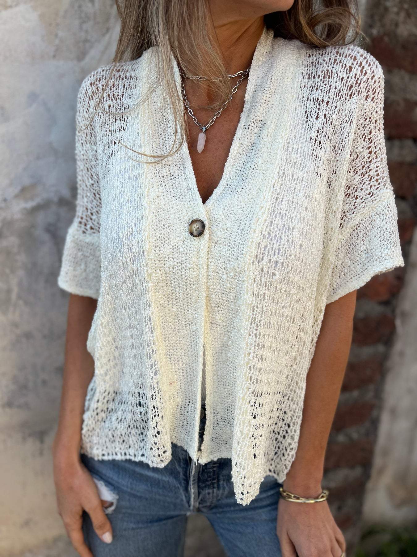Elegant Struktureret Top