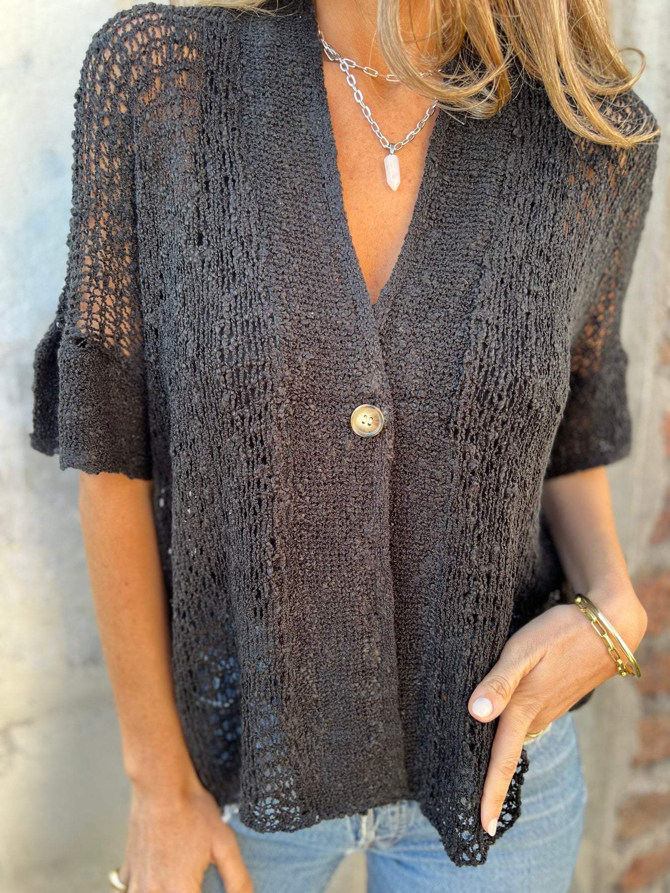 Elegant Struktureret Top
