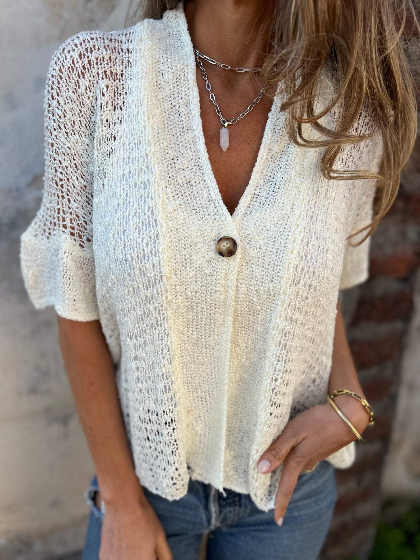 Elegant Struktureret Top