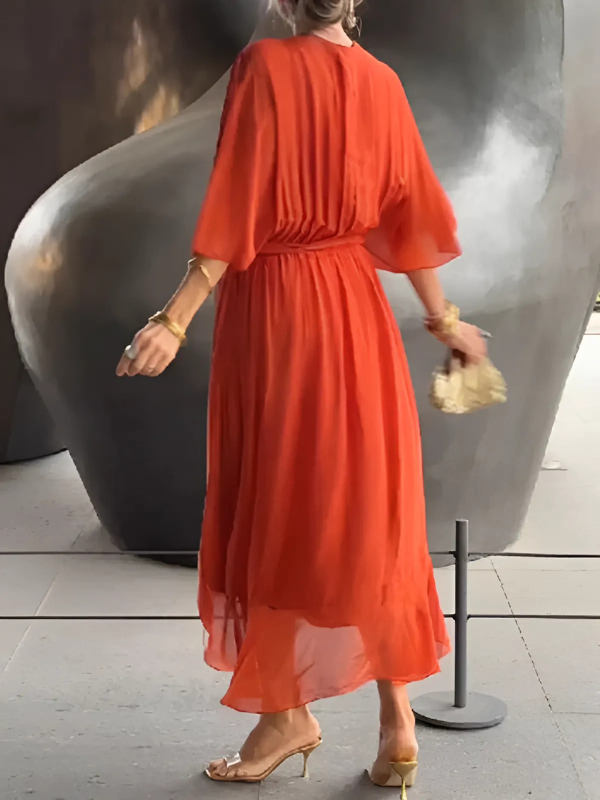Tidløs Wrap Midi Kjole