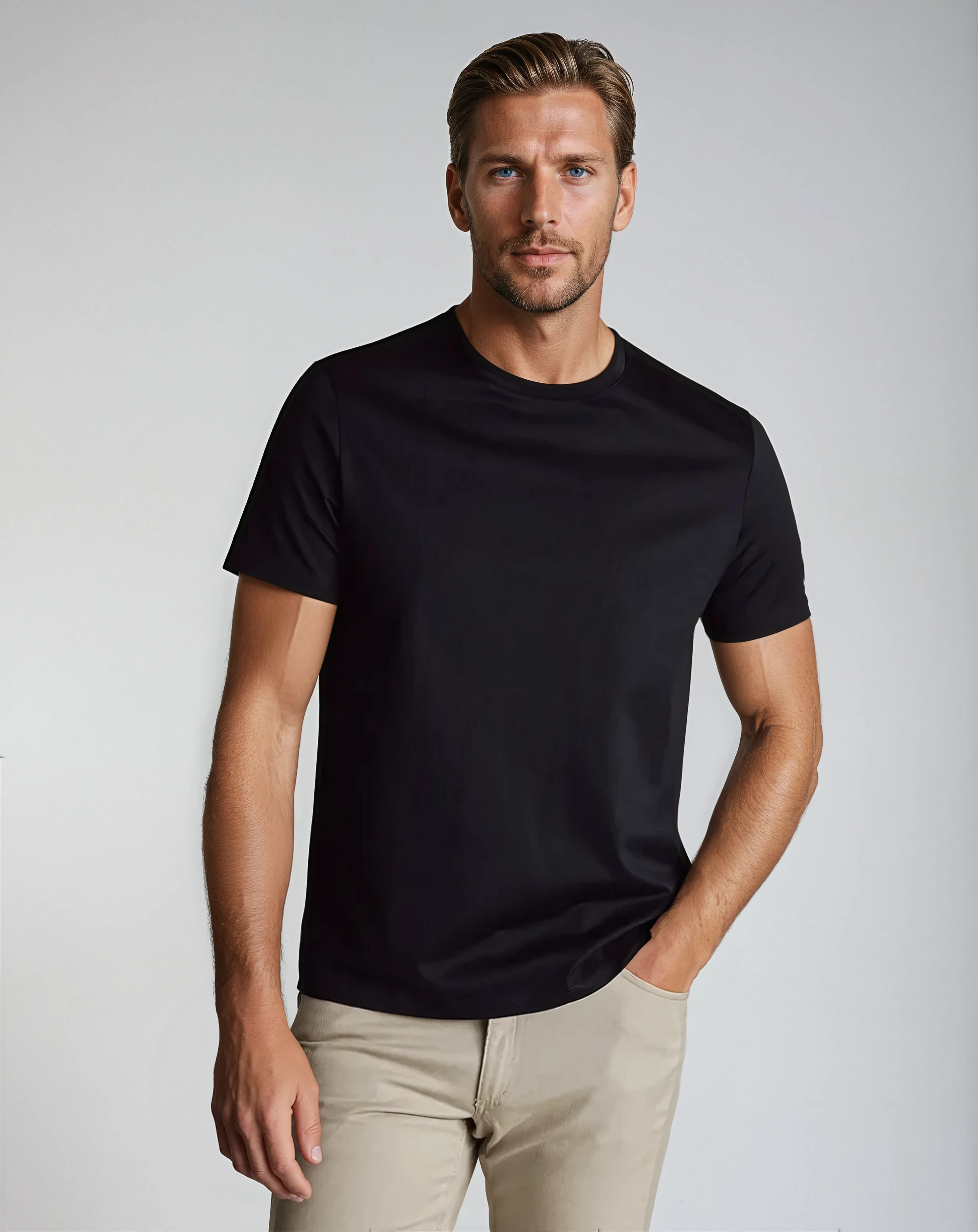 Signature Supima T-shirt – Profond Sort