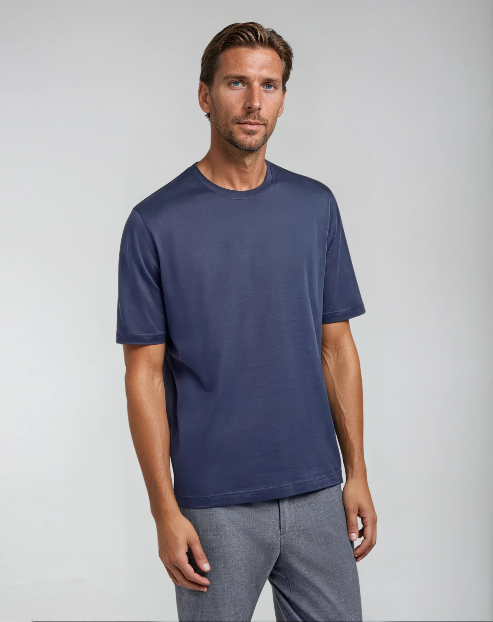 Signature Supima T-shirt – Intens Blå