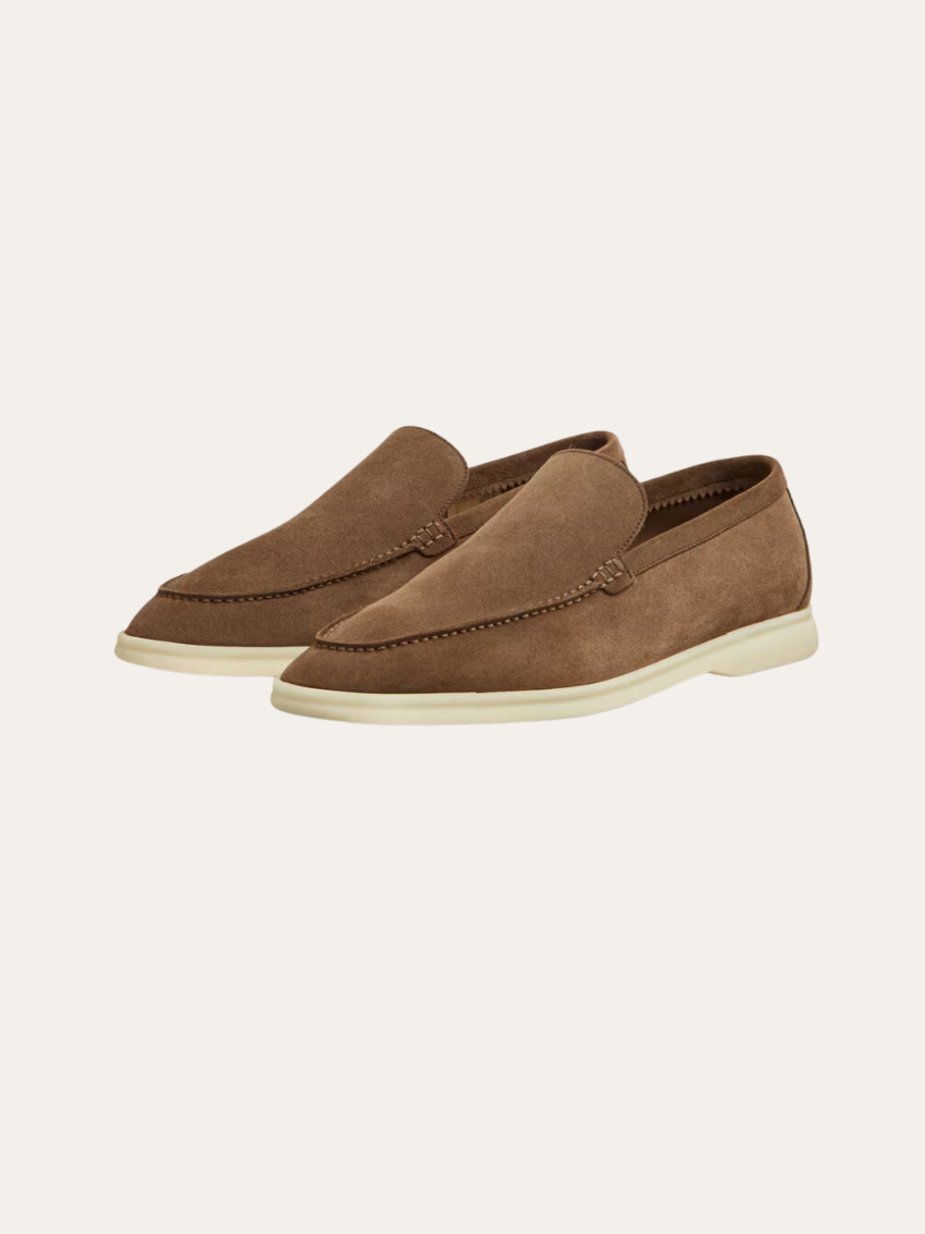 Refined Suede Loafers – Brun
