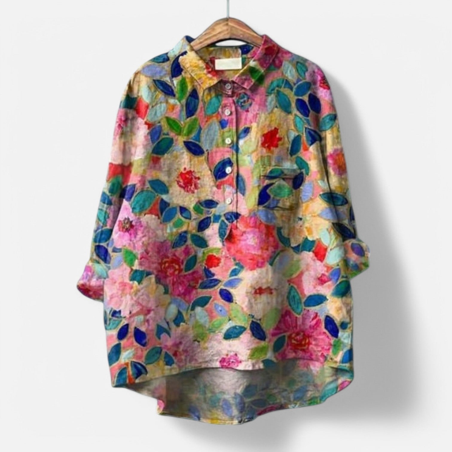 Bluse med blomstermønster
