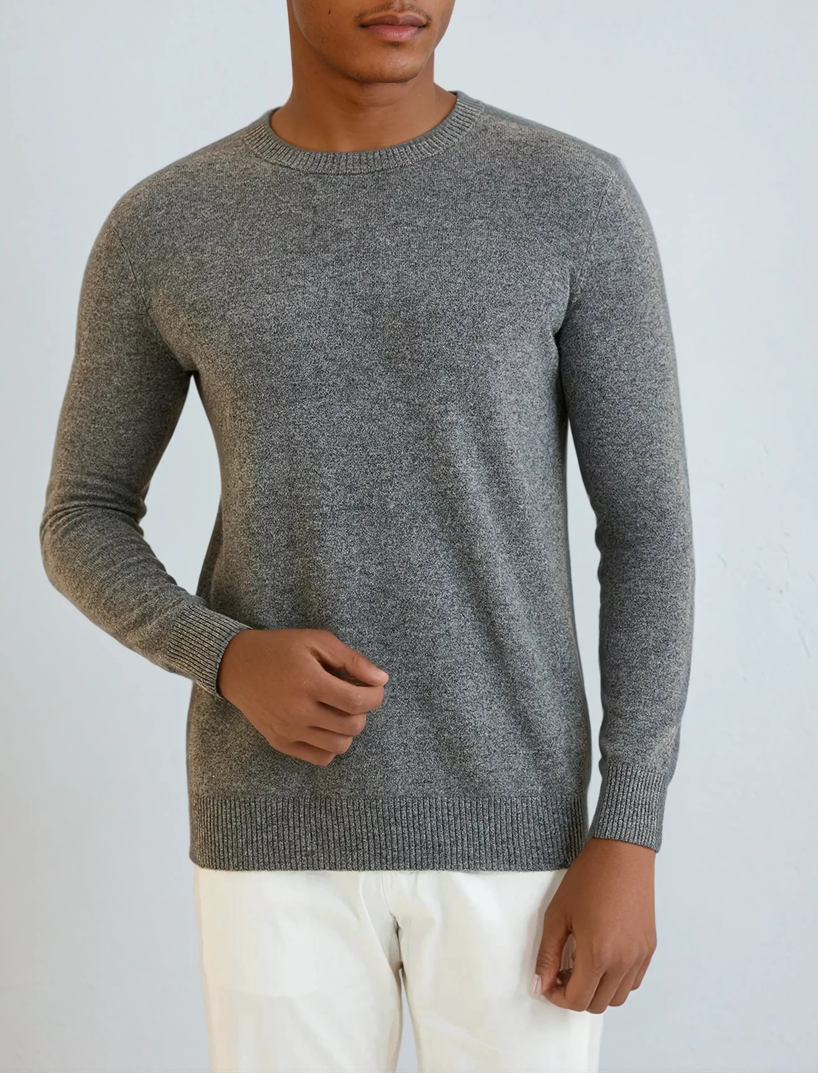 Signature Cashmere Sweater - Mørkegrå