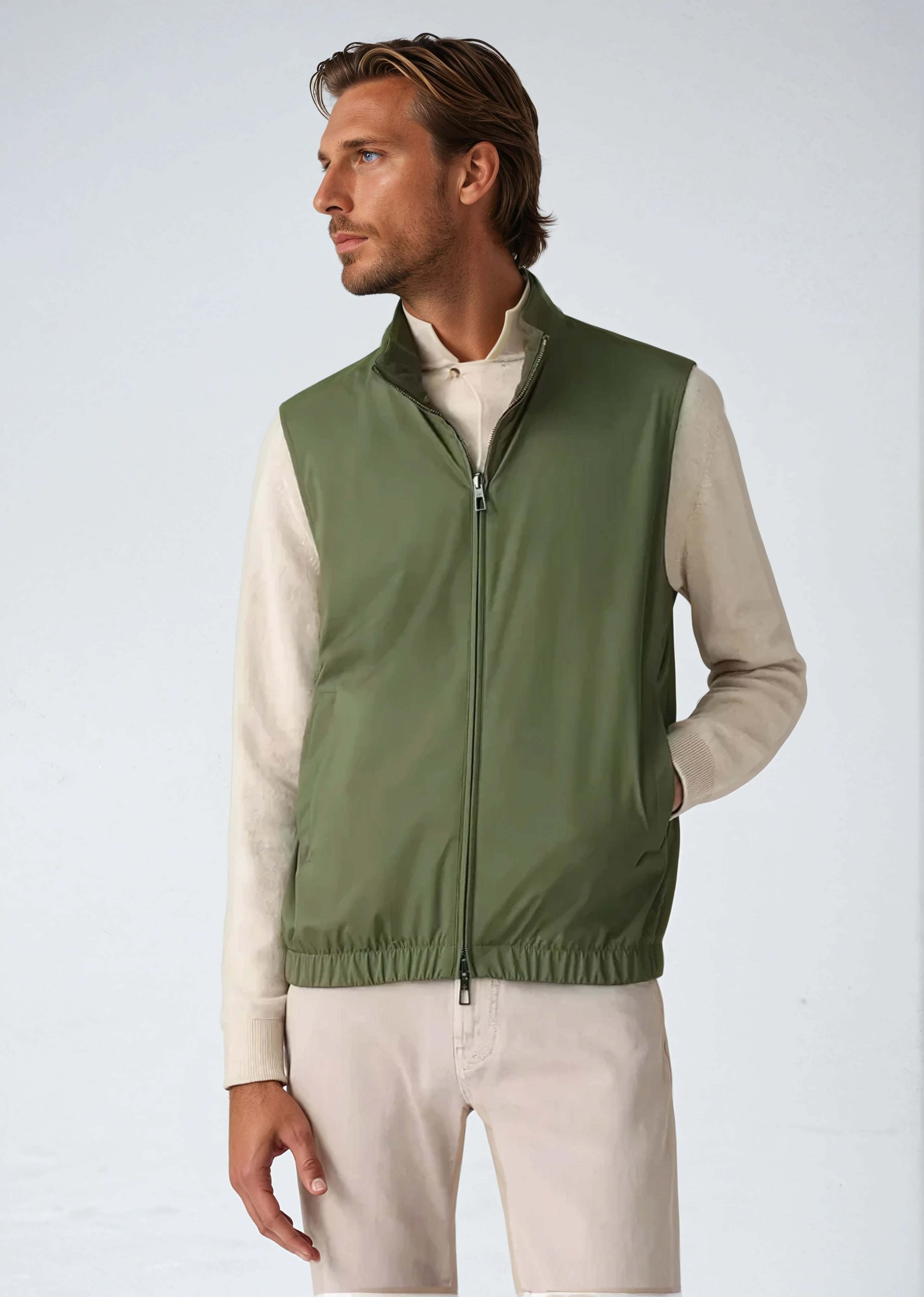Vendbar City Body Warmer - Mørkegrøn