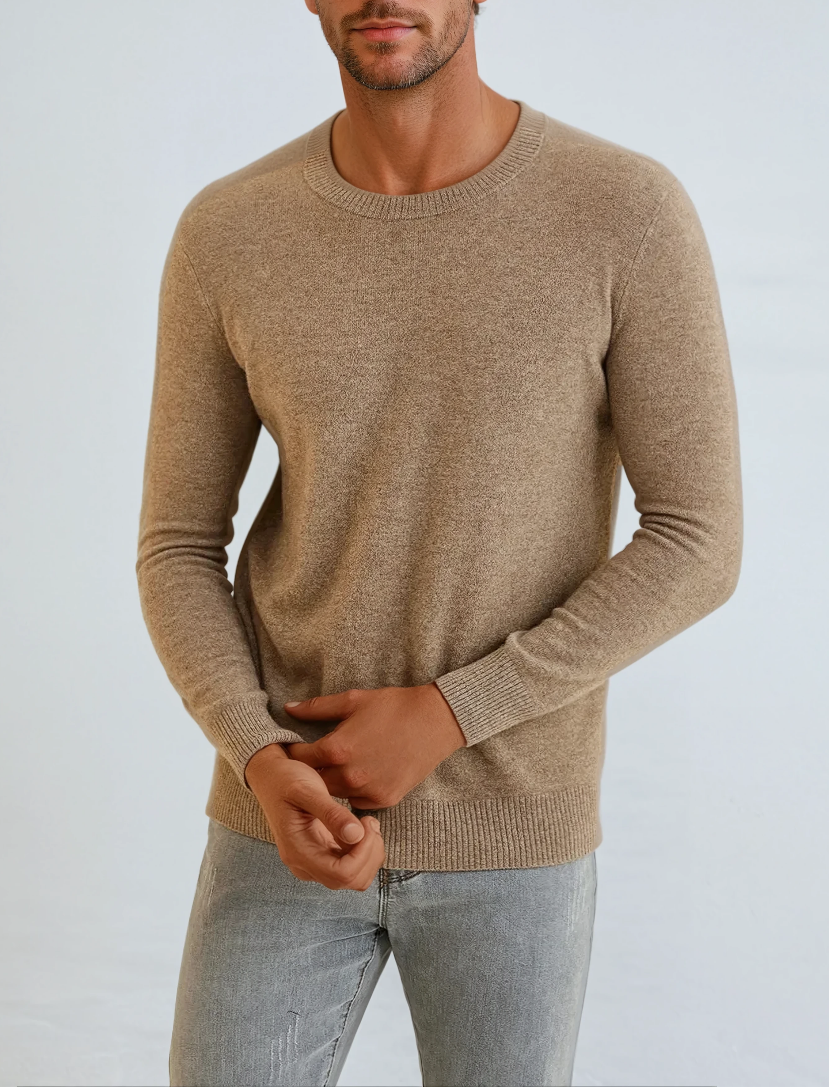 Signatur Cashmere Sweater - Sable Khaki