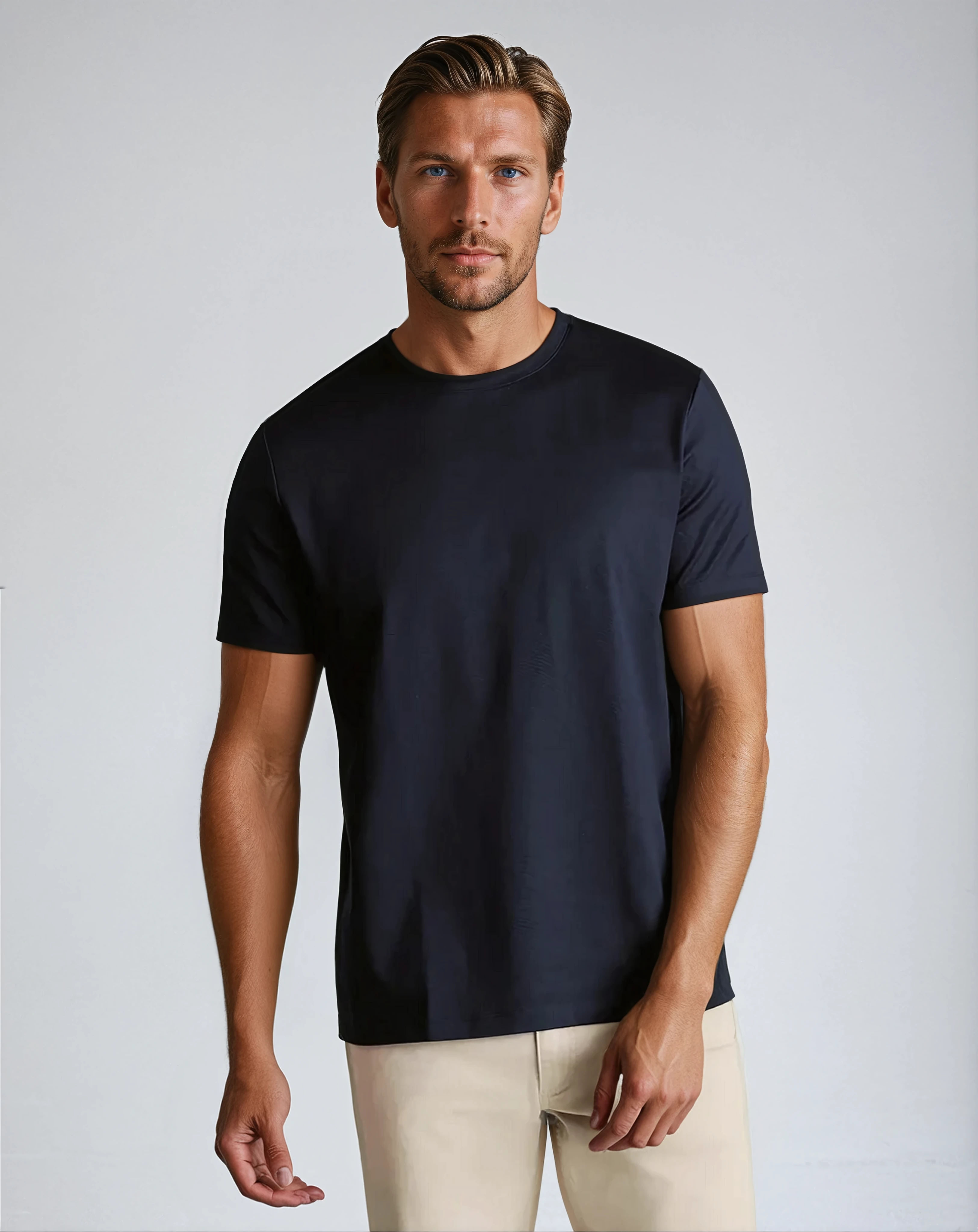 Signature Supima T-shirt – Marineblå