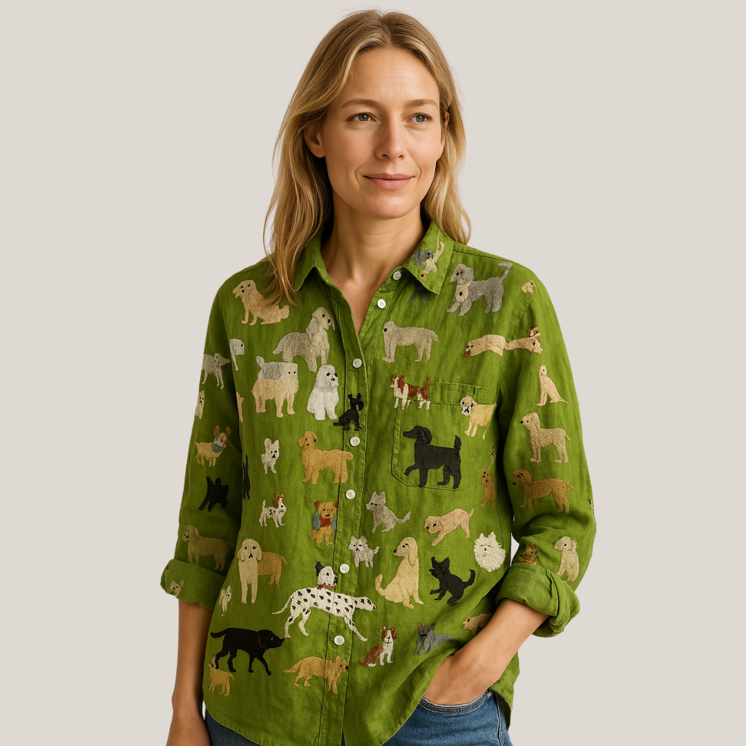 Elegant kunstbluse – føl dig fortryllet