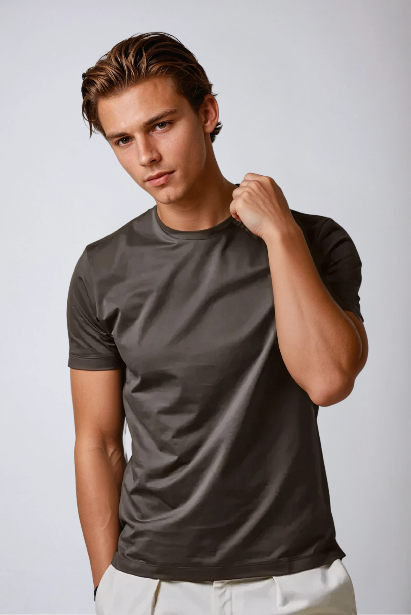 Signature Supima T-shirt – Mørk Brun